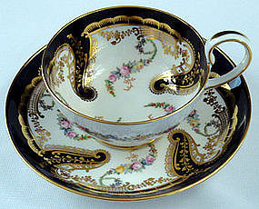 Antique Copeland Tea Cup & Saucer, Sevres Style