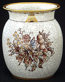 Unique Dahl Jensen Crackle Porcelain Vase