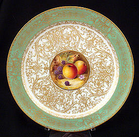 Royal Worcester Cabinet Plate with Fruit