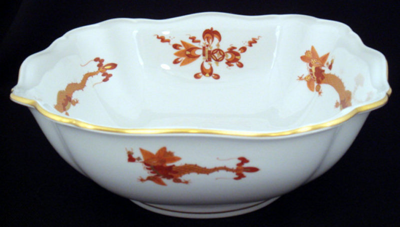 Meissen Red Dragon Bowl Large