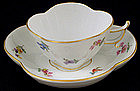 Delicate Meissen Quatrefoil Demitasse Cup & Saucer