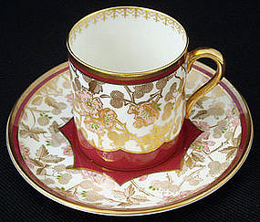 Unusual Shelley Demitasse Cup & Saucer