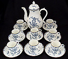 Elegant Royal Worcester Demitasse Set "Mansfield"