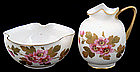 Delicate Ott & Brewer American Belleek Sugar & Creamer