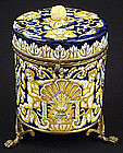 Classical French Faience Brass Mounted Box
