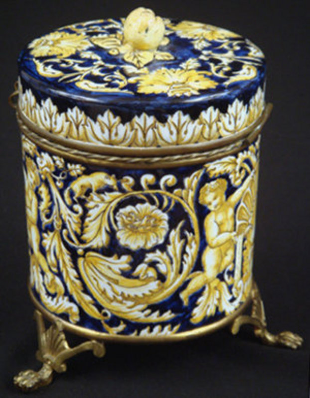Classical French Faience Brass Mounted Box