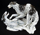 Rosenthal Figurine of Frolicking Borzoi Dogs