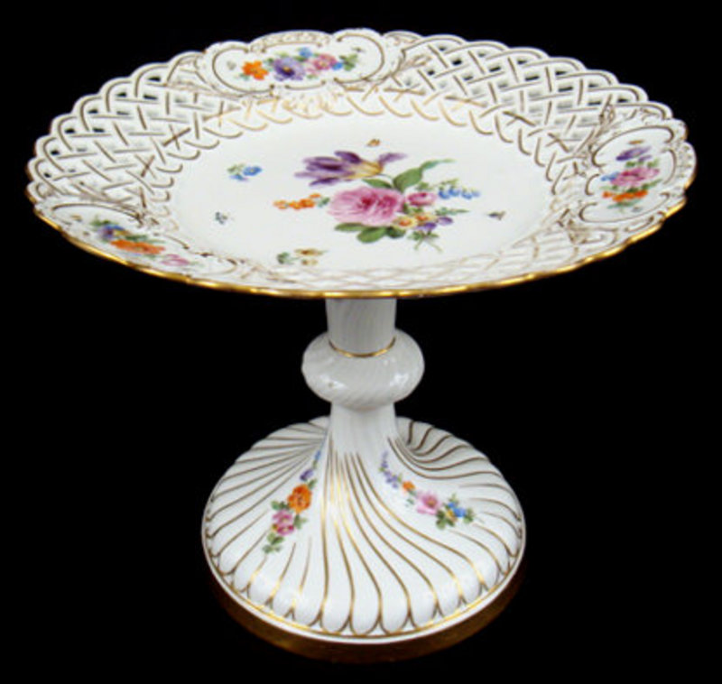 Beautiful Meissen Reticulated Compote