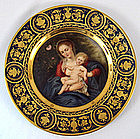 Vienna Style Madonna & Child Cabinet Plate