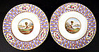 Lovely Pair of Crown Staffordshire Cabinet Plates