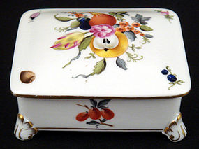 Herend Porcelain Box with Fruits & Flowers