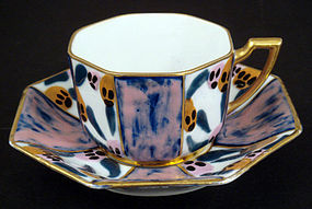 Art Deco Tharaud Limoges Tea Cup & Saucer