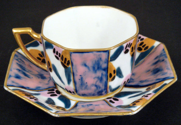 Art Deco Tharaud Limoges Tea Cup &amp; Saucer