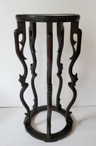 Chinese Carved Wood Table Top Display Stand