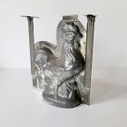 Antique Chocolate Candy Rooster Chicken Metal Mold Complete