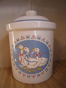 Treasure Craft Ribbon Geese Flour Canister