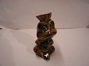 Frog with Crown Figurine