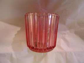 Indiana Glass Cranberry Candle Holder