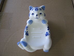 Delft Cat Soap Dish
