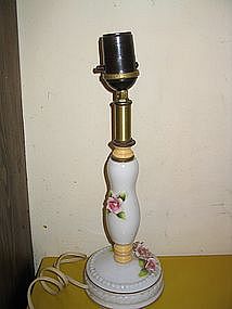 Vintage Porcelain Rose Lamp