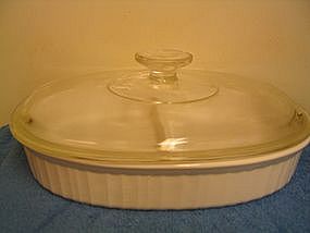 Corning French White Casserole SOLD