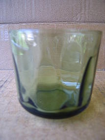 Green Thumbprint Glass