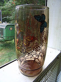 Amber Butterfly Glass