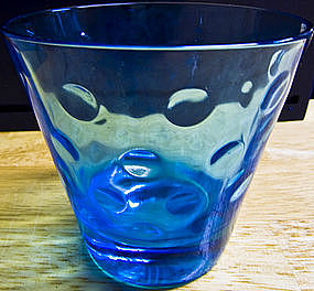 Hazel Atlas Capri Dots Turquoise Glass