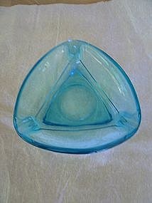 Turquoise Glass Ashtray