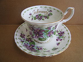 Royal Albert February Violets Cup