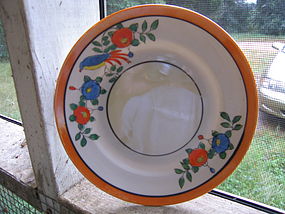 Vintage Flower and Bird Plate