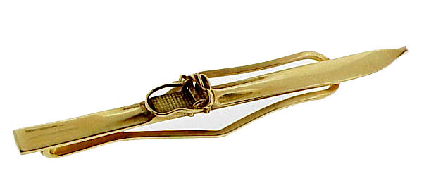 Vintage Tiffany &amp; Co. 14K Gold Snow Ski Tie Bar