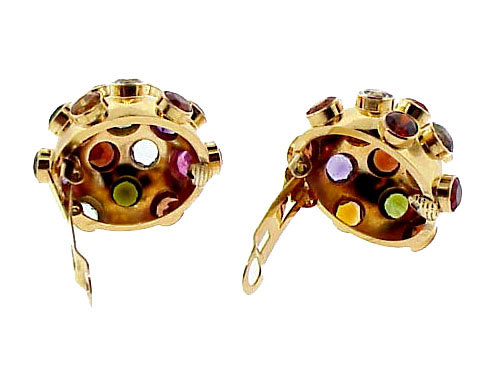 H. Stern 18K Gold Sputnik Multi-Gem Earrings