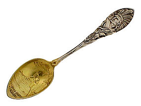 Sterling Silver Saratoga Springs Indian Souvenir Spoon