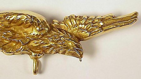 French 18K Gold Eagle Brooch/Watch Pin