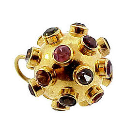 H Stern 18K Yellow Gold Multi-Gem SPUTNIK Charm/Pendant