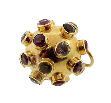 H Stern 18K Yellow Gold Multi-Gem SPUTNIK Charm/Pendant