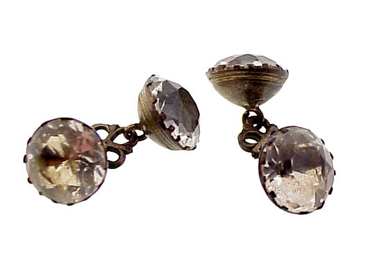 Georgian Silver &amp; Paste “Stuart Crystal” Cufflinks