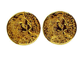 Salvador Dali & Piaget 22K Gold Dali d'Or Cufflinks