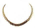 Tiffany & Co. 14K Yellow Gold Graduated Braid Necklace