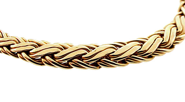 Tiffany &amp; Co. 14K Yellow Gold Graduated Braid Necklace