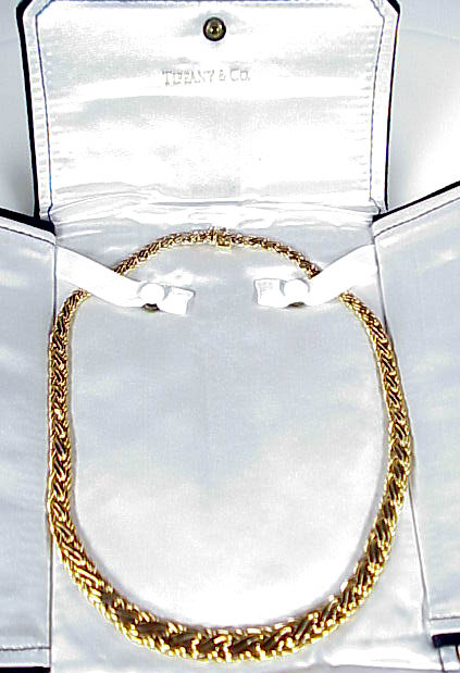 Tiffany &amp; Co. 14K Yellow Gold Graduated Braid Necklace