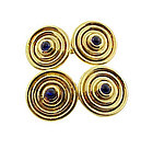 18K Gold & Sapphire Cufflinks