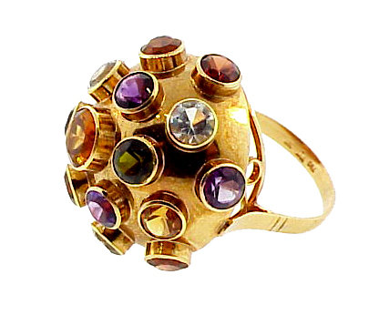H Stern 18K Gold &amp; Multi-Gem Sputnik Ring