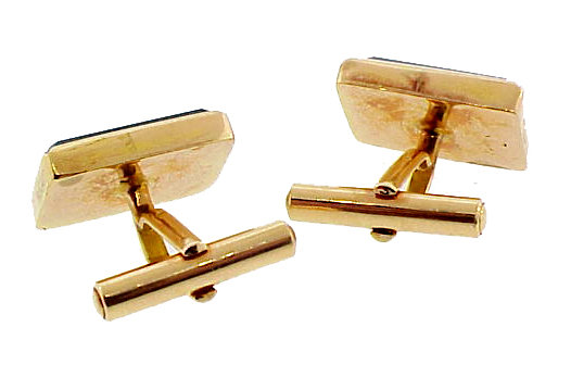 18K Gold &amp; Pyrope-Almandite Garnet Cufflinks
