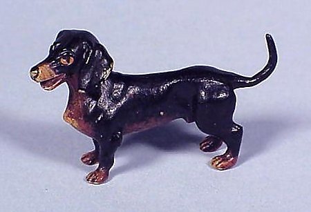 Cold-Painted Vienna Bronze Dachsund Figure