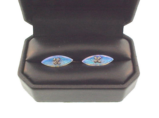 Edwardian 18K Gold, Diamond &amp; Crystal Opal Cufflinks