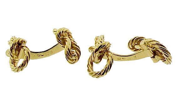 Tiffany &amp; Co. Paris 18K Gold Square Knot Cufflinks