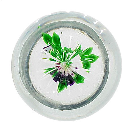 Baccarat Dupont Pansy Glass Paperweight