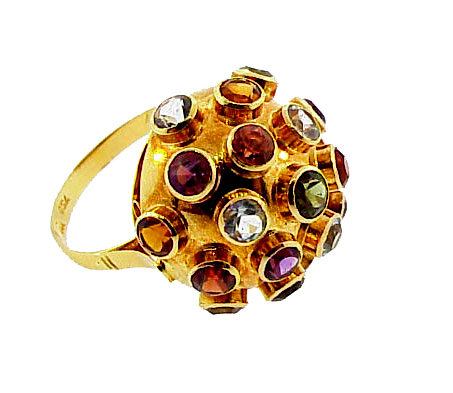 H Stern 18K Gold & Multicolored Gemstone Sputnik Ring